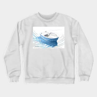 Little blue boat Crewneck Sweatshirt